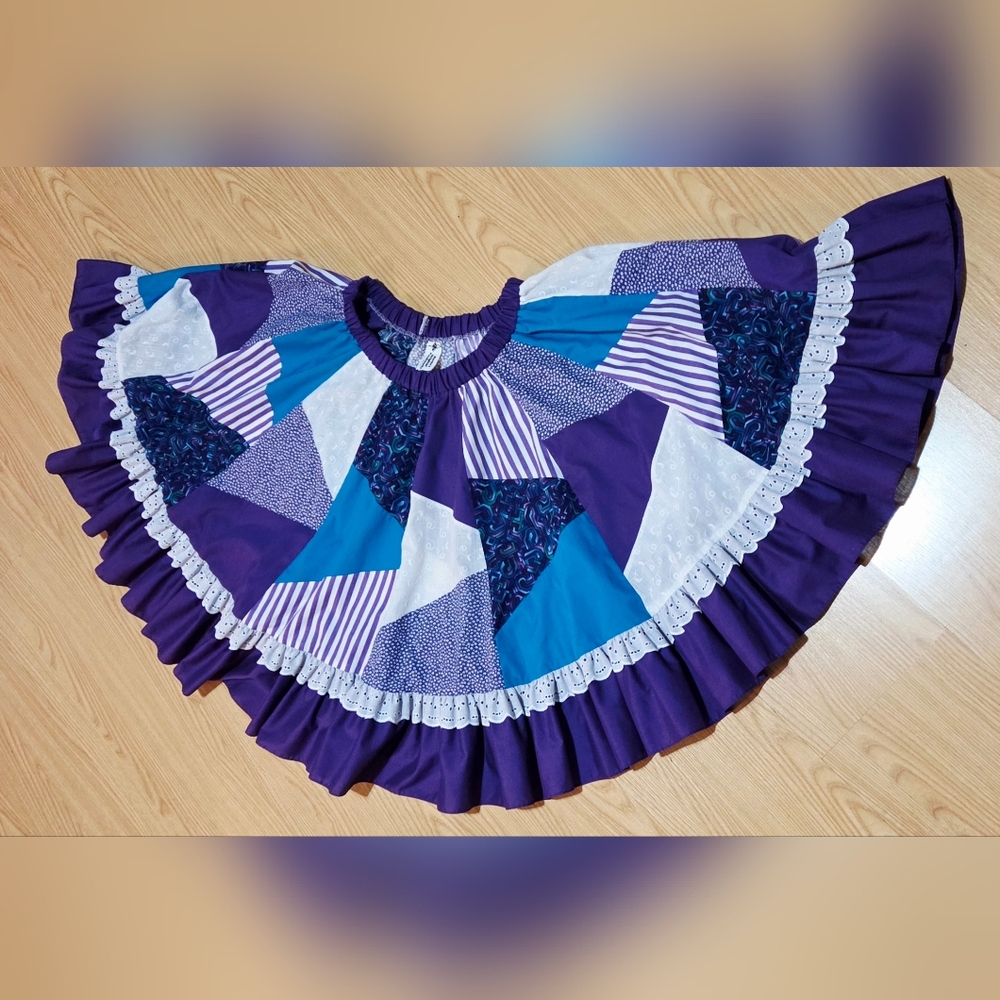 Berties Original Patchwork Purple Full Circle Ski… - image 2